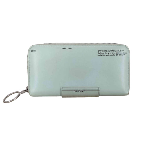 オフホワイト OFF-WHITE ミントグリーン 長財布 メンズ